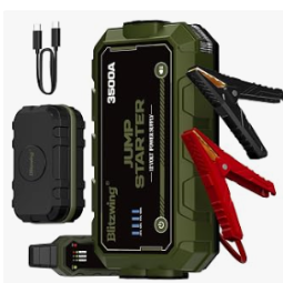 3500A 12V Heavy-Duty Jump Starter, Portable Jump Pack Battery Booster for Trucks & RVs, Compatible with 10L Gasoline and 6L Diesel Engines, PD60W Bidirectional Fast Charging with LED Light, 18-Month Standby Auto Jump Start Function