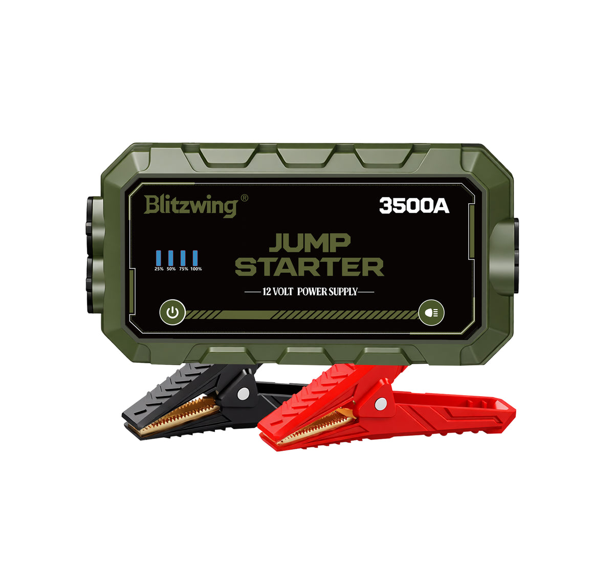 3500A 12V Heavy-Duty Jump Starter, Portable Jump Pack Battery Booster for Trucks & RVs, Compatible with 10L Gasoline and 6L Diesel Engines, PD60W Bidirectional Fast Charging with LED Light, 18-Month Standby Auto Jump Start Function
