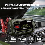 1500A Jump Starter 12V Portable Jump Box for 6L Gas 3L Diesel